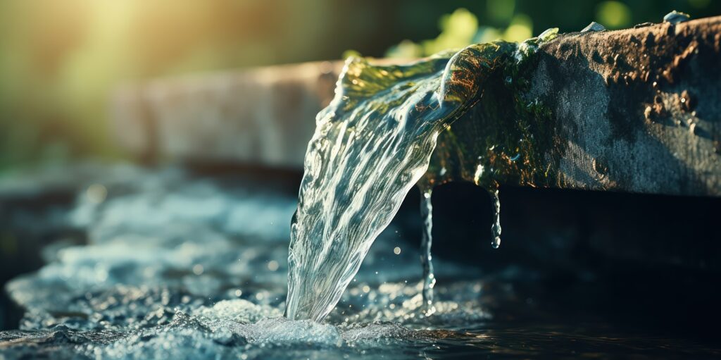 rustic faucet pours clear stream contrasting with weathered green textures 1024x511 - Cómo evitar la contaminación hídrica